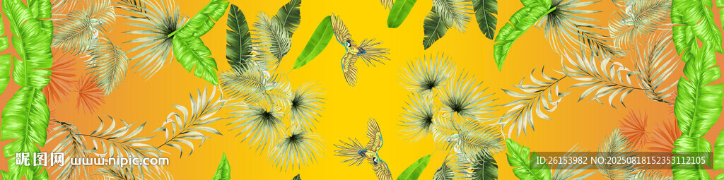 黄底定位花
