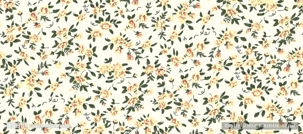 黄底小花