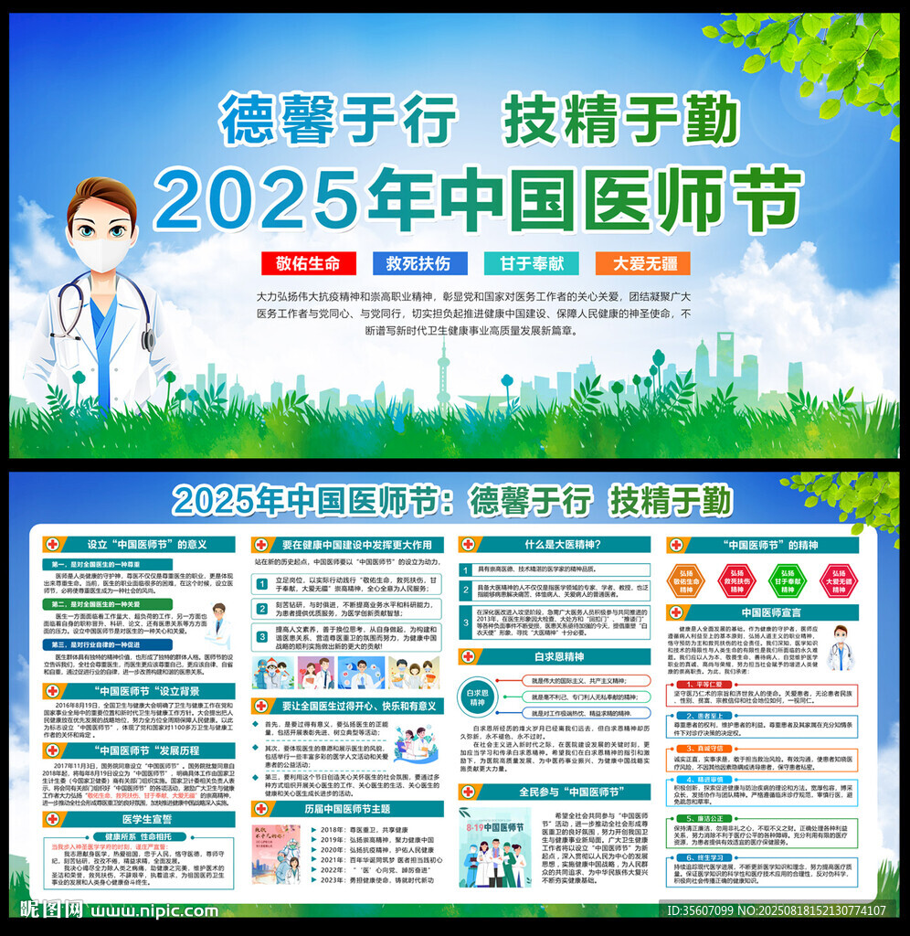 中国医师节宣传栏