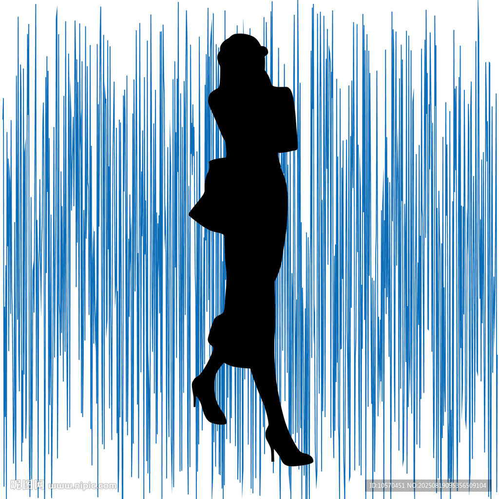 商务女性动感剪影