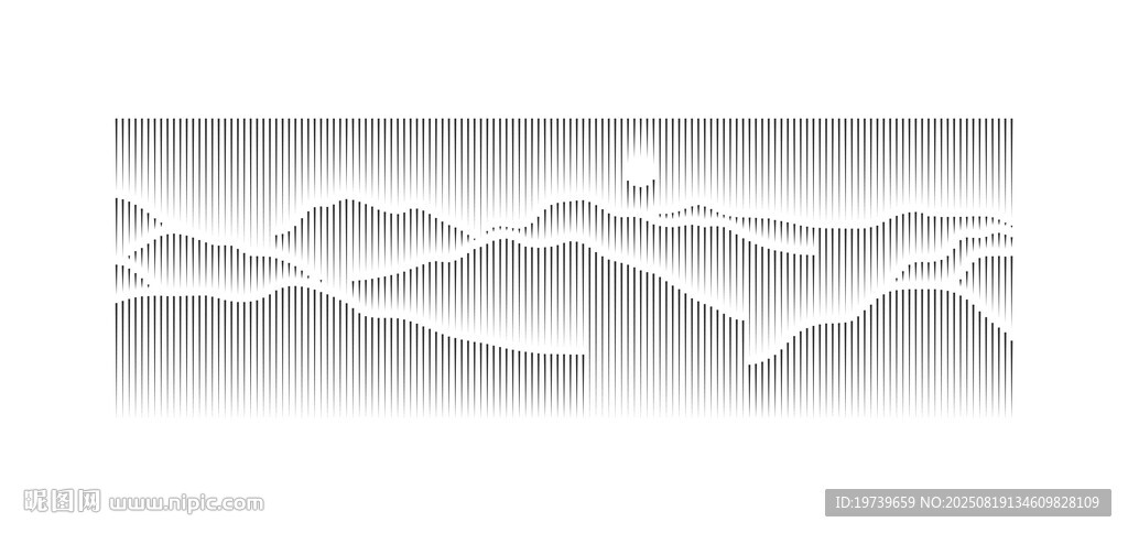 立体山川景观抽象
