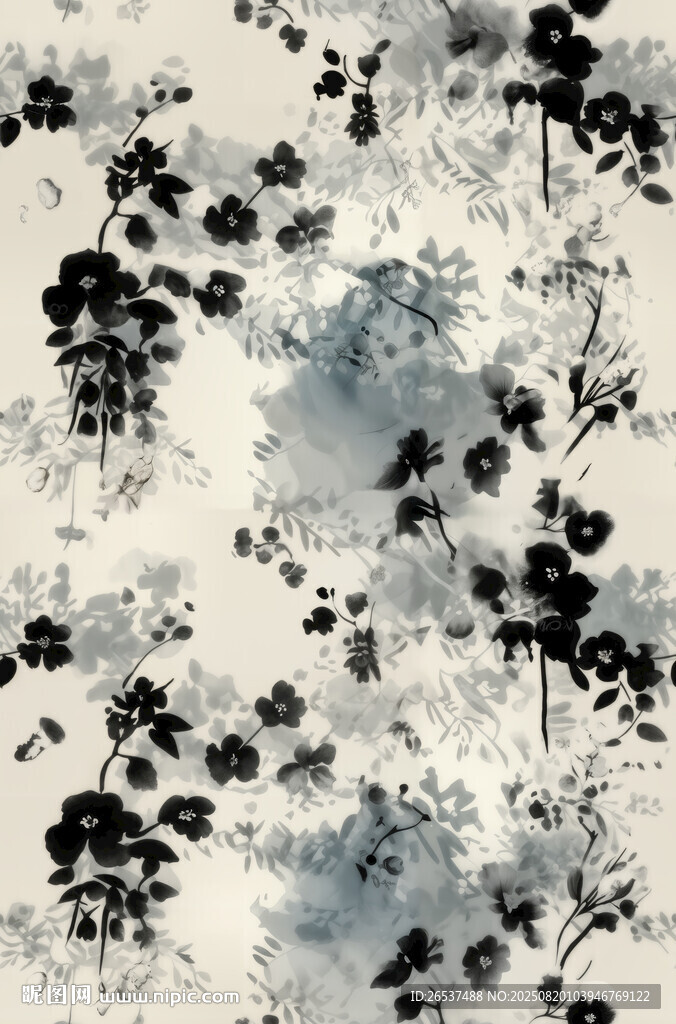 黑白花型