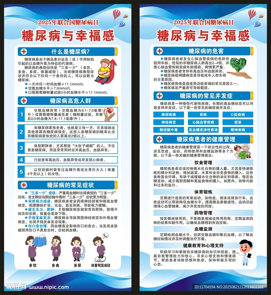 糖尿病日展架