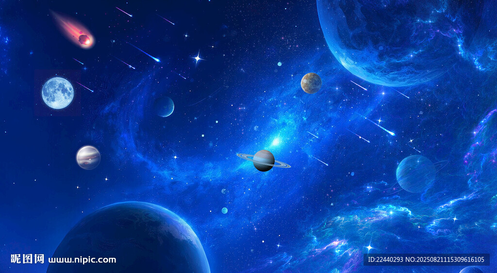 蓝色星球宇宙太空