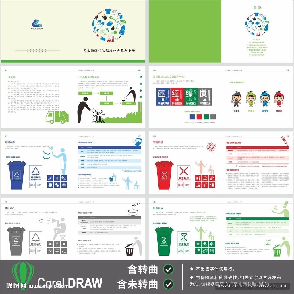 垃圾分类画册垃圾分类指导手册