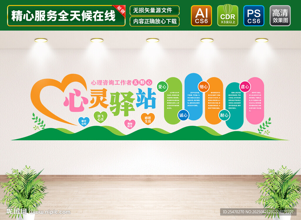 心灵驿站文化墙