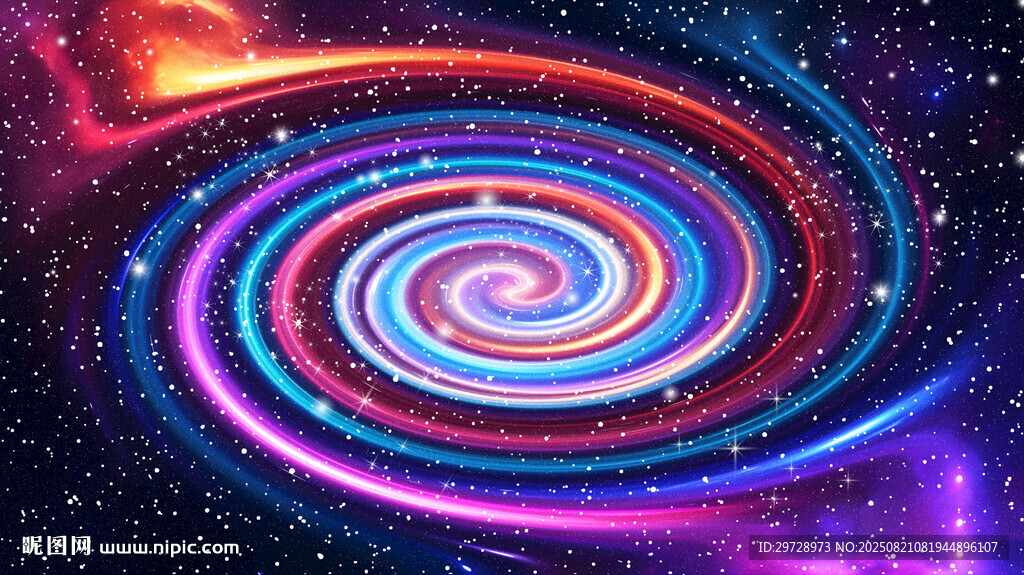 绚丽宇宙漩涡星云图景