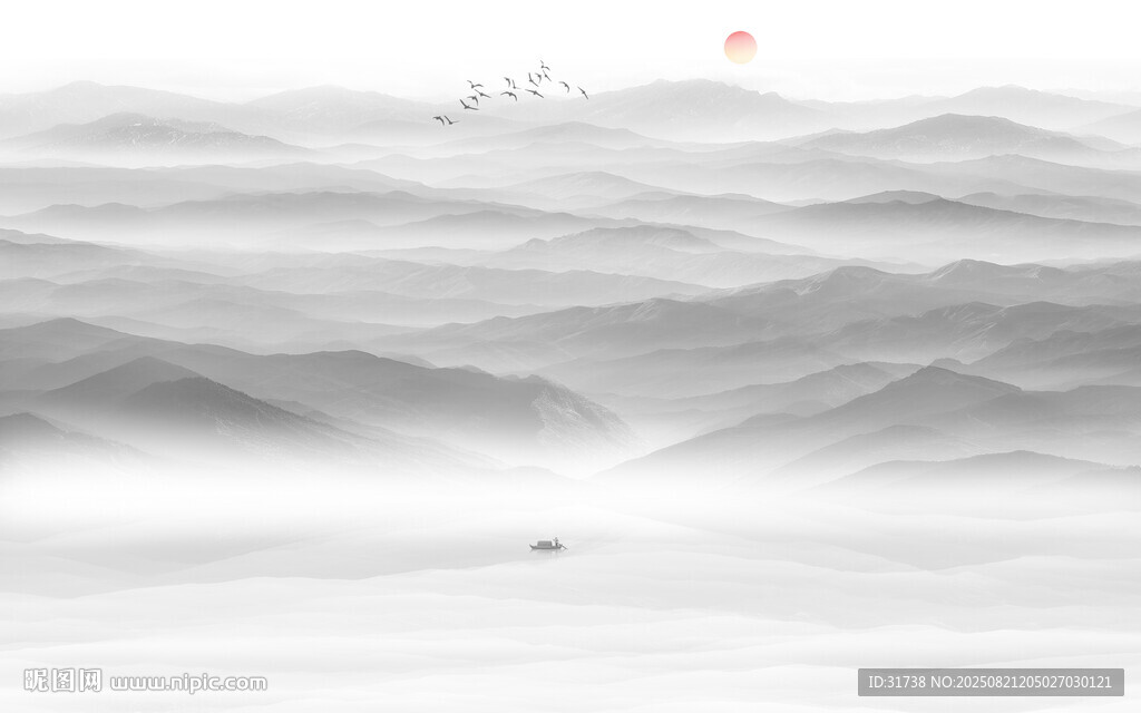 中国风水墨山水画
