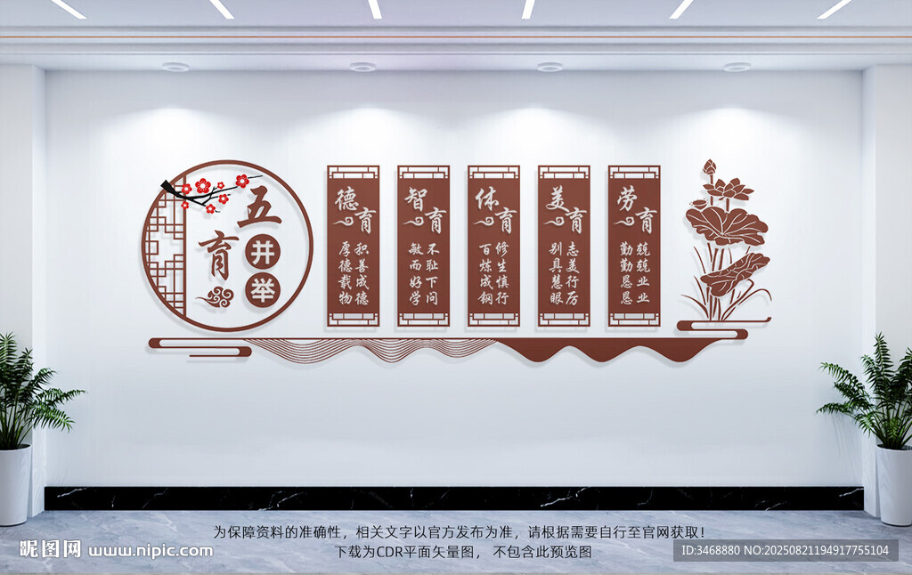 五育并举校园文化墙