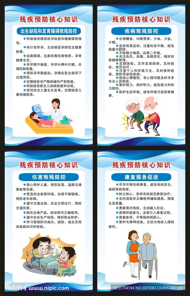 全国残疾预防日展板