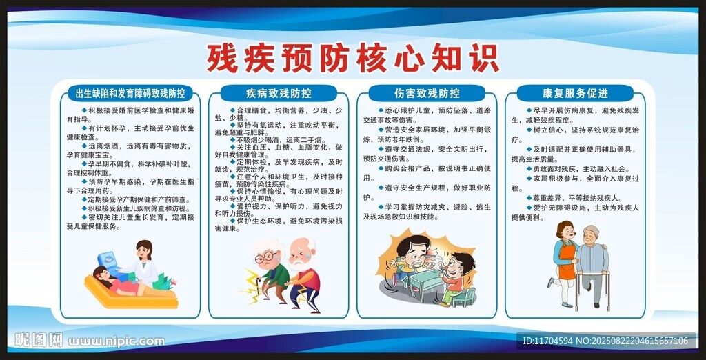 全国残疾预防日宣传栏