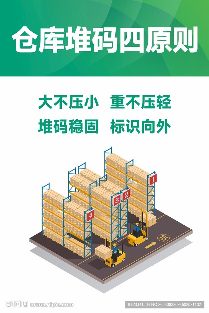 仓库堆码原则示意图
