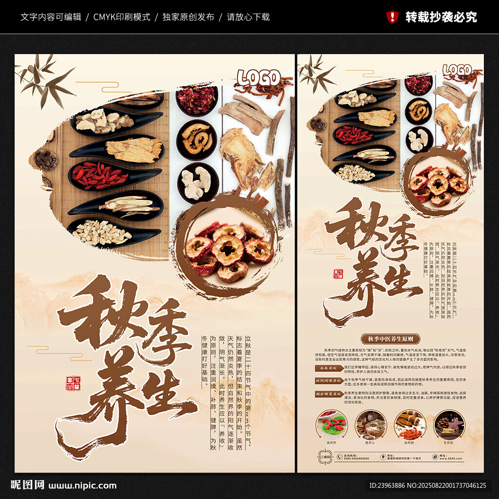 秋季养生海报