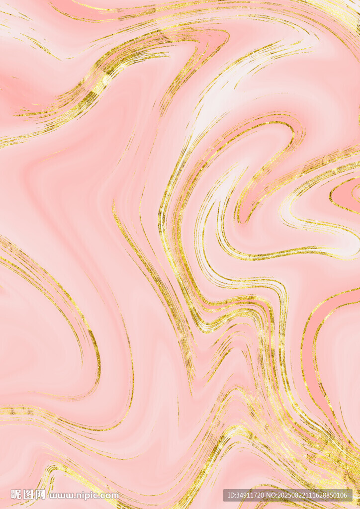 粉色金纹大理石纹理背景