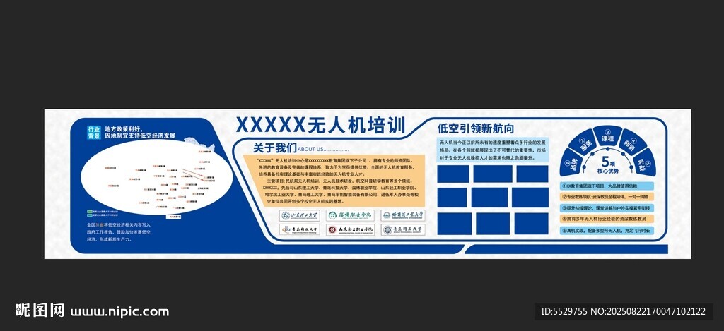 无人机培训展板
