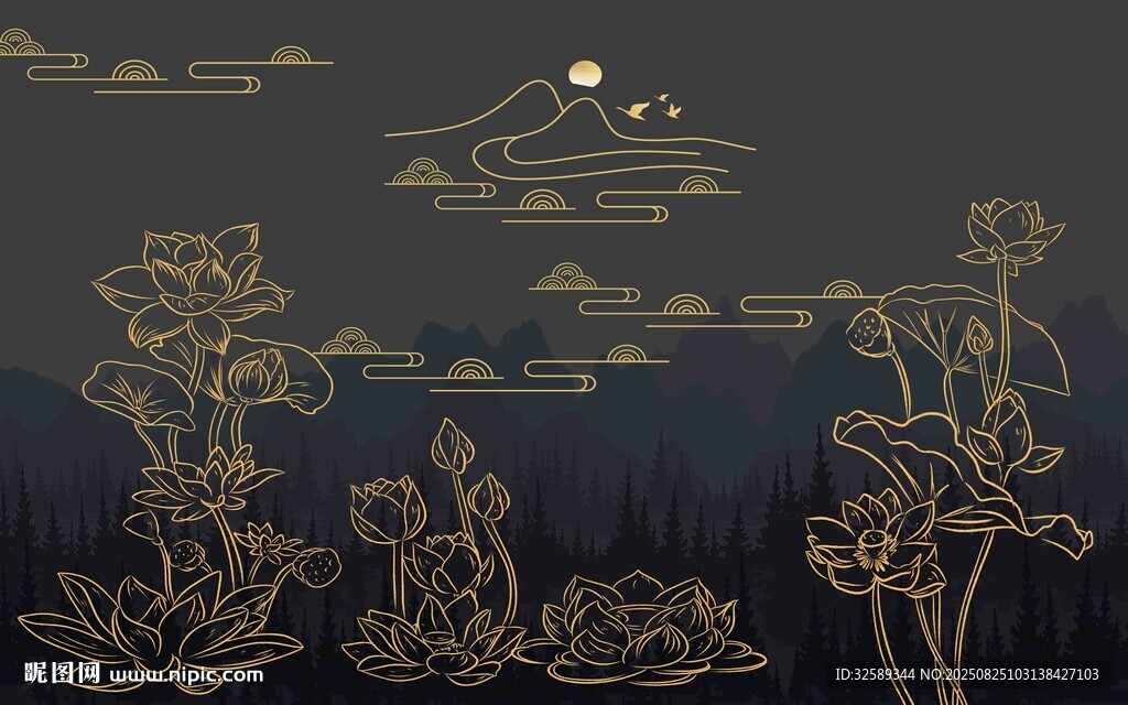 月夜下的奇幻植物景观