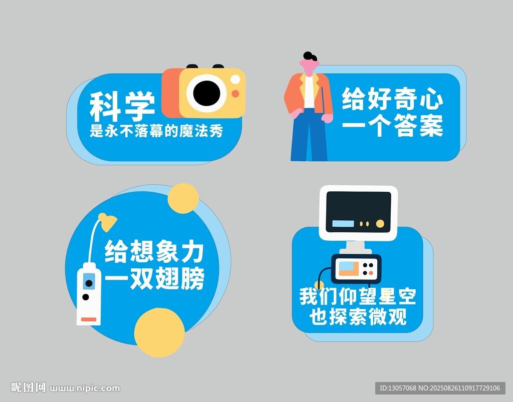 科学手举牌