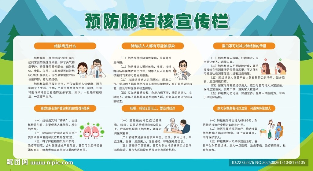 预防防治肺结核宣传栏
