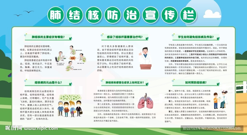 预防防治肺结核宣传栏