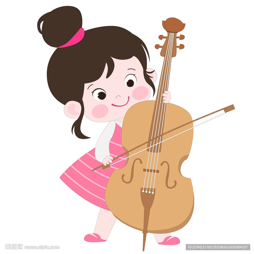 开学季兴趣班音乐课拉大提琴女孩