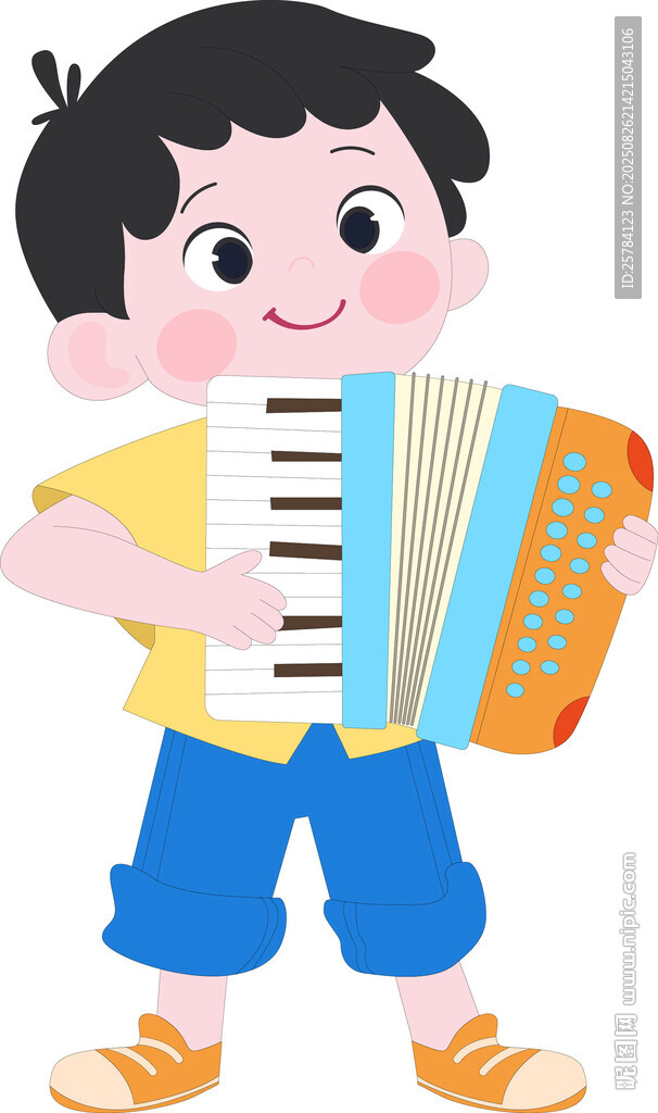 开学季兴趣班音乐课拉手风琴男孩