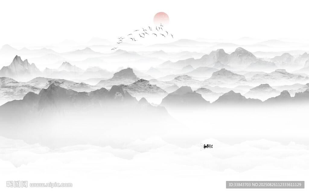 禅意水墨山水
