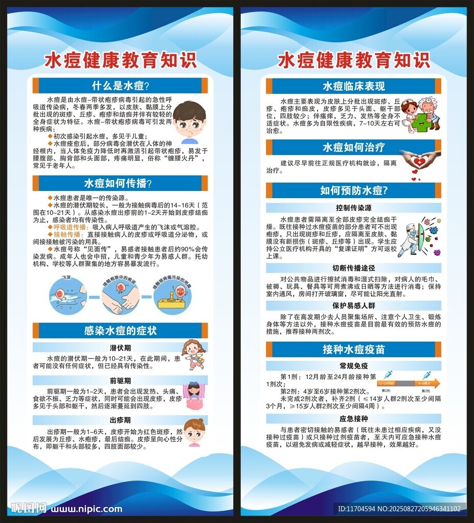 预防水痘知识展架