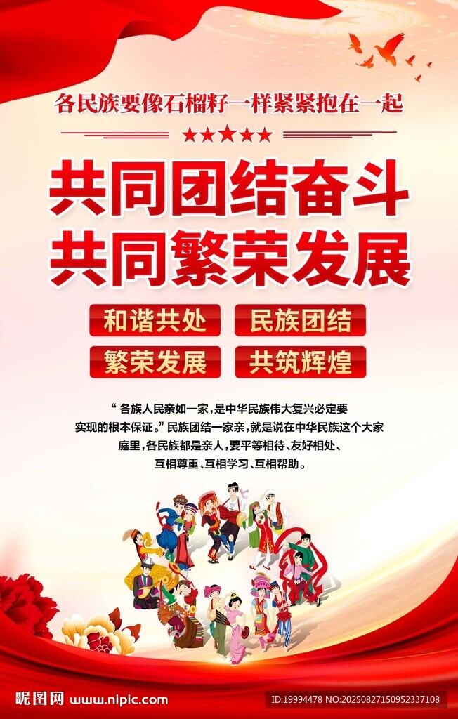 民族团结海报