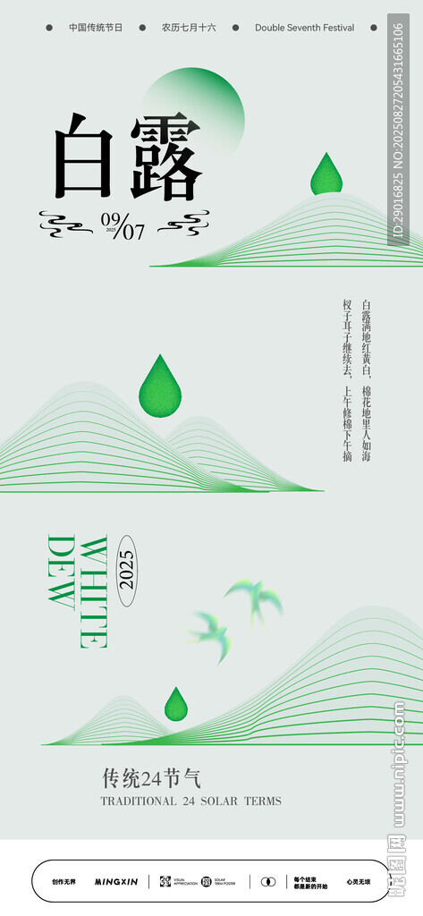 白露节气海报设计素材