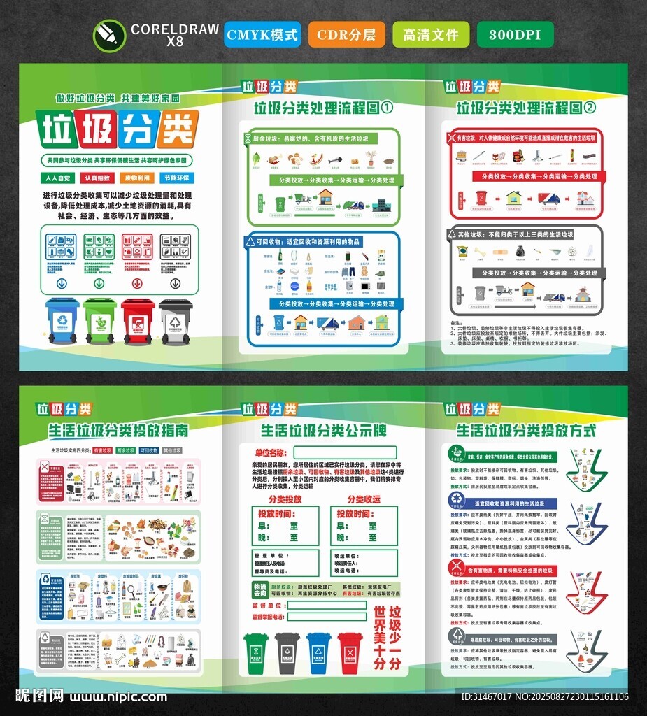 垃圾分类三折页