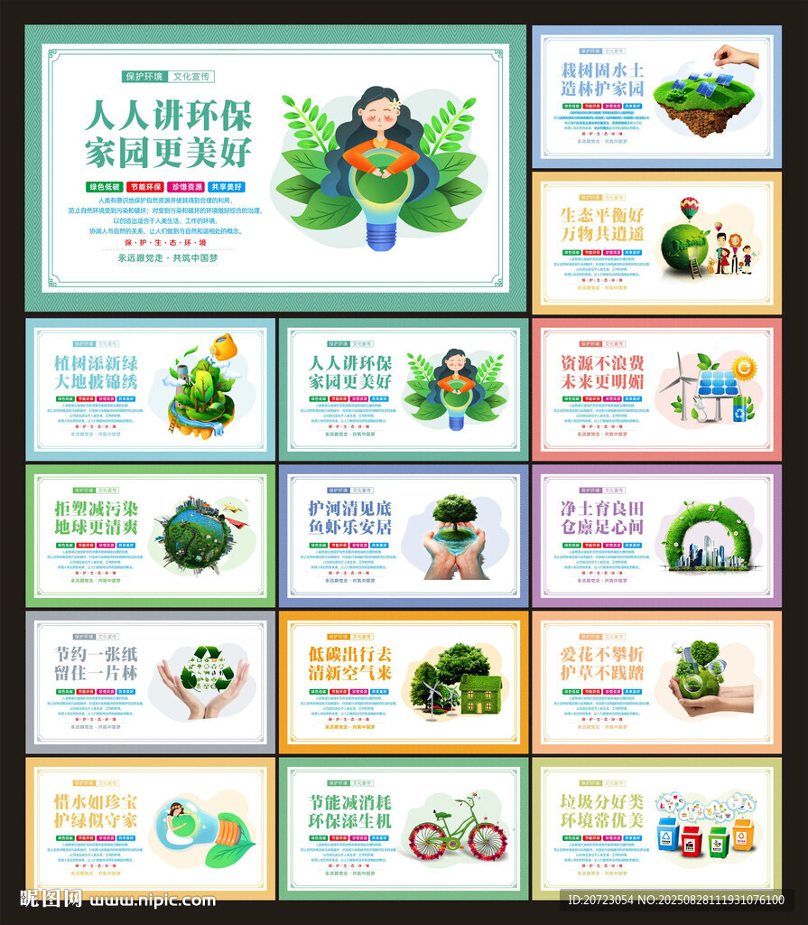 保护环境展板