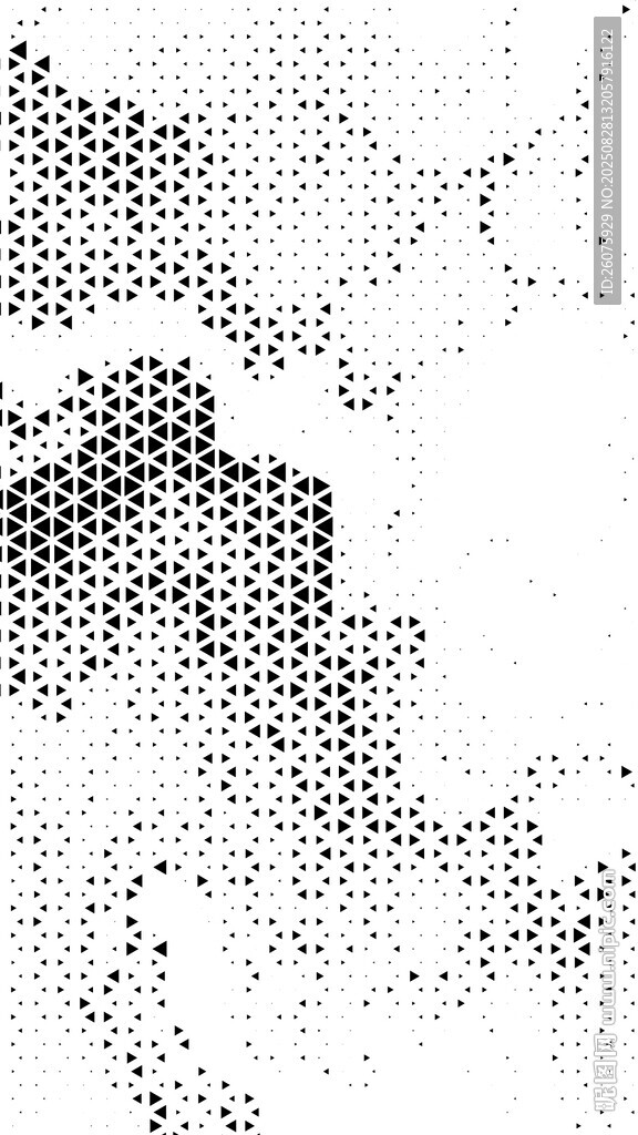 水墨画三角形冲孔板