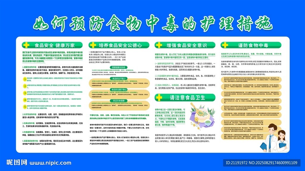 如何预防食物中毒的护理措施