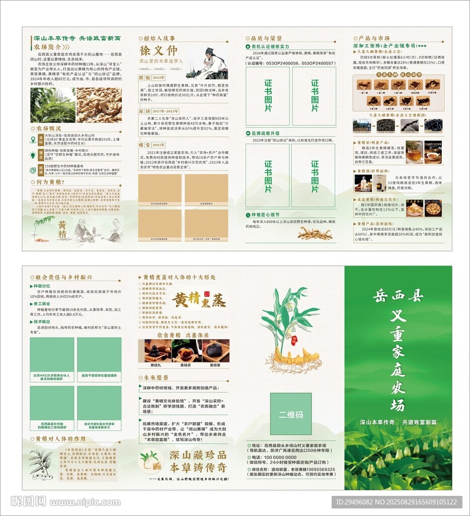 黄精农场折页设计