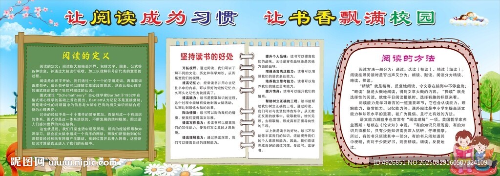 书香校园宣传栏