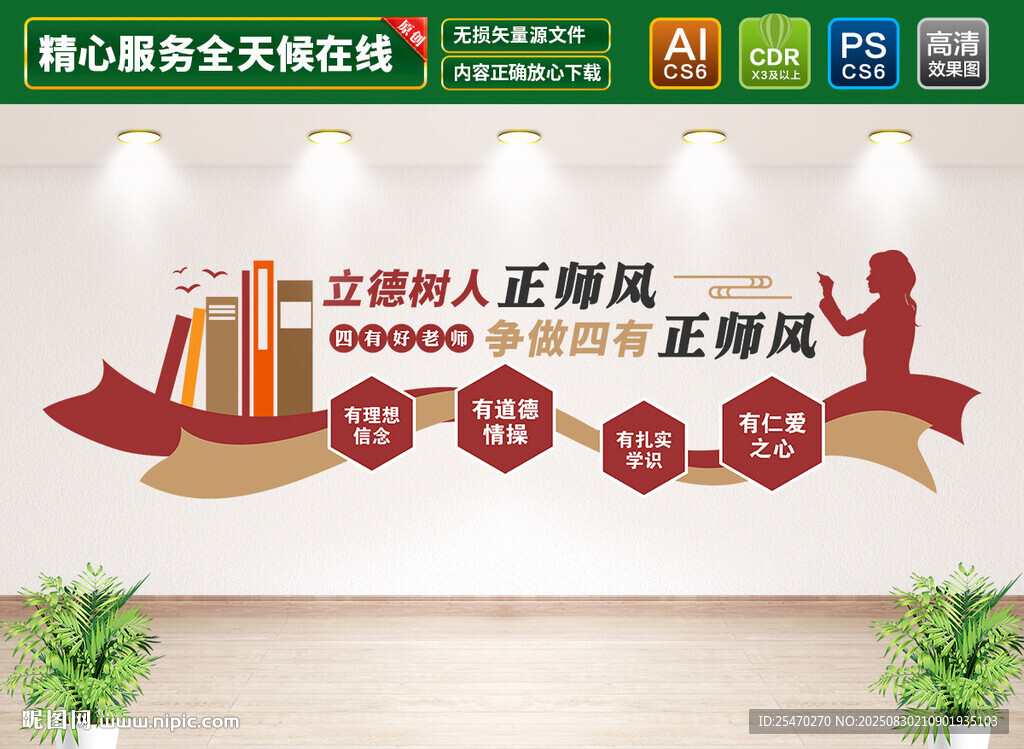 四有好老师文化墙
