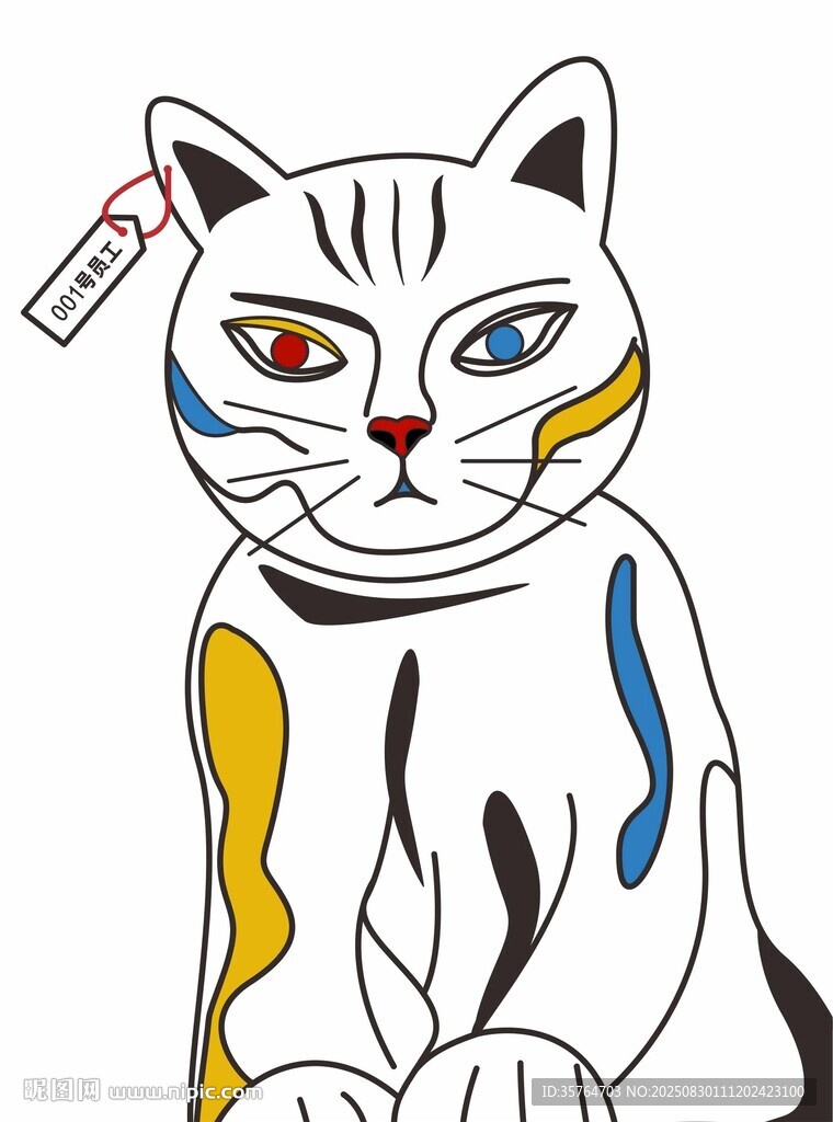 小猫矢量图剪影