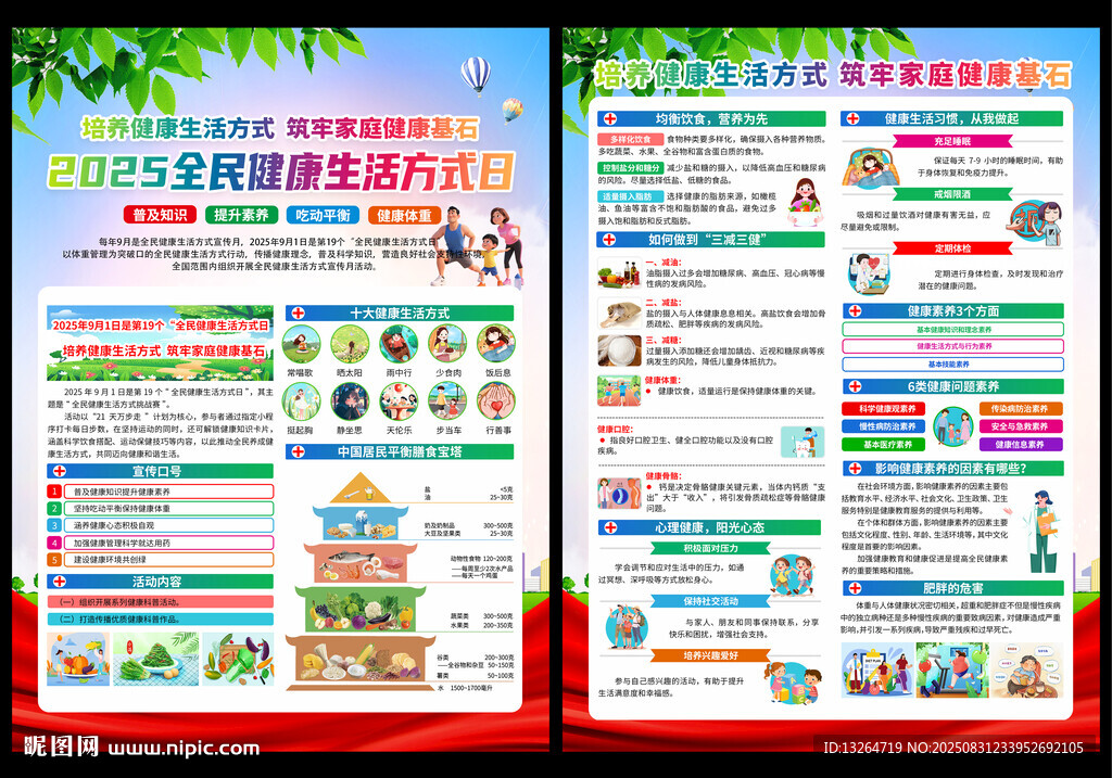 全民健康生活方式宣传日宣传单