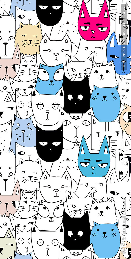 可爱猫咪图案背景