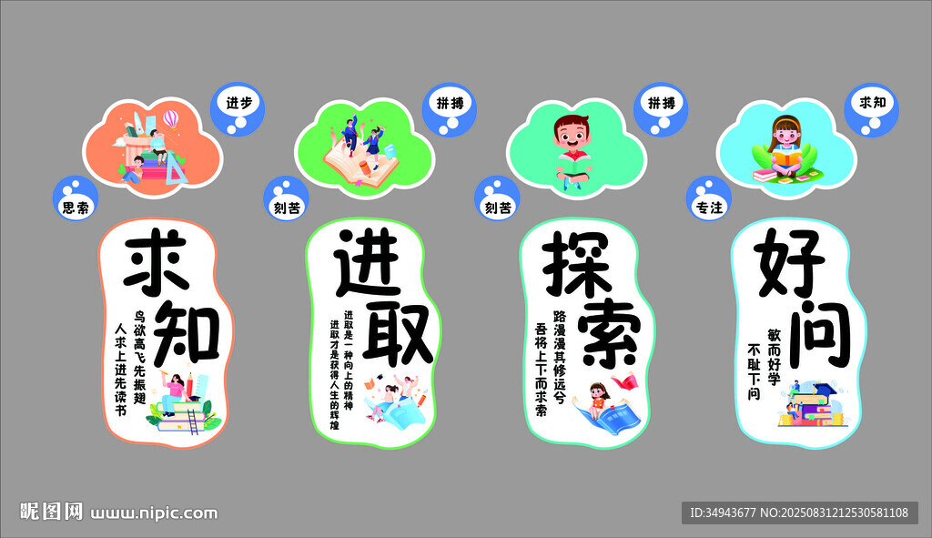 小学教室布置装饰班级文化墙贴