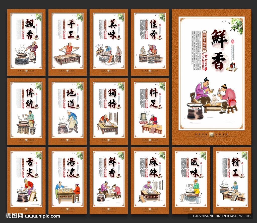 重庆小面文化展板