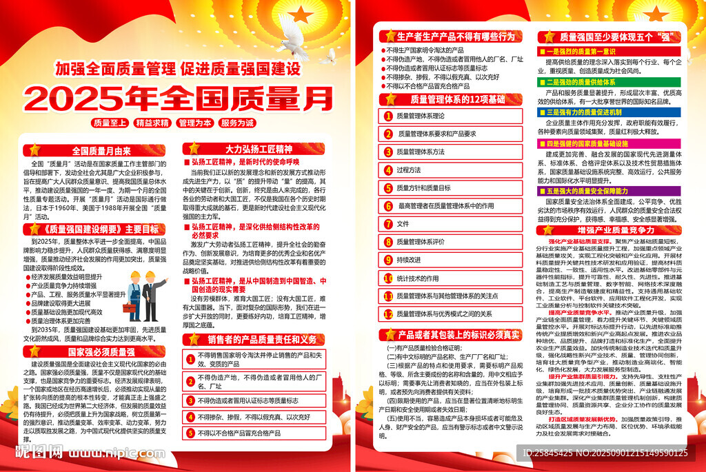 2025年全国质量月宣传单
