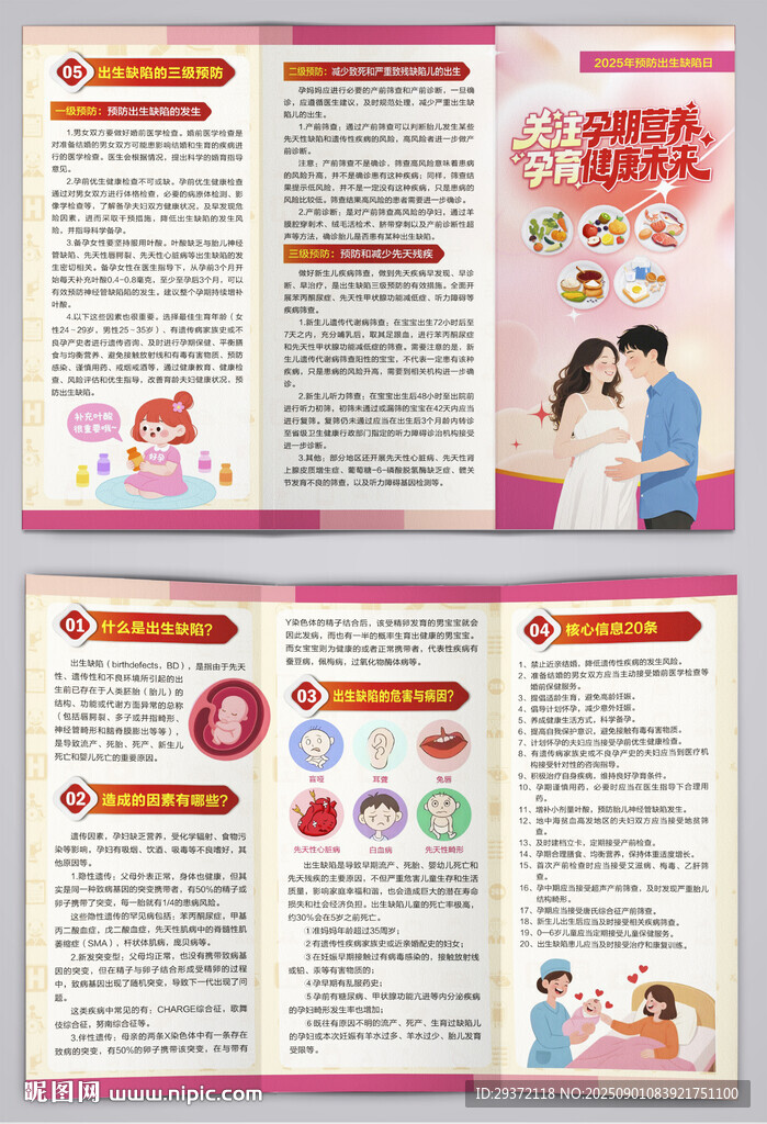 2025年预防出生缺陷日三折页