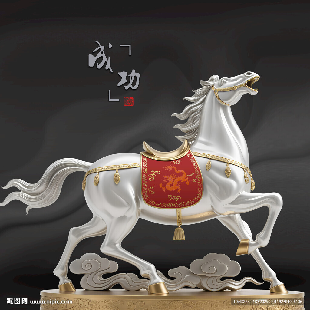 马到成功马雕塑