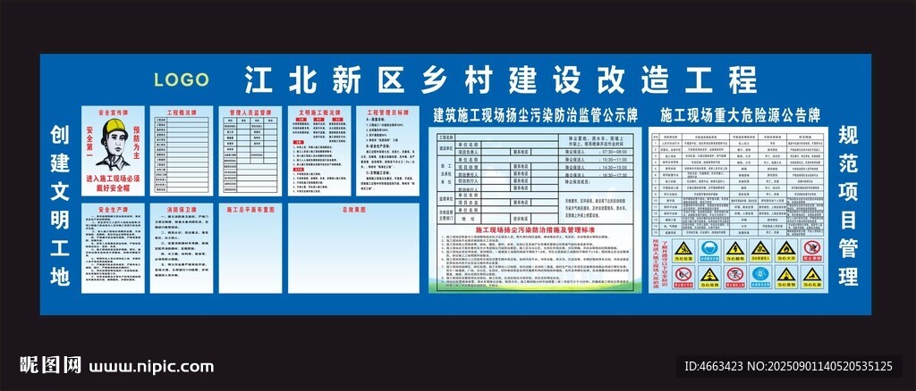 工地大门口几牌几图
