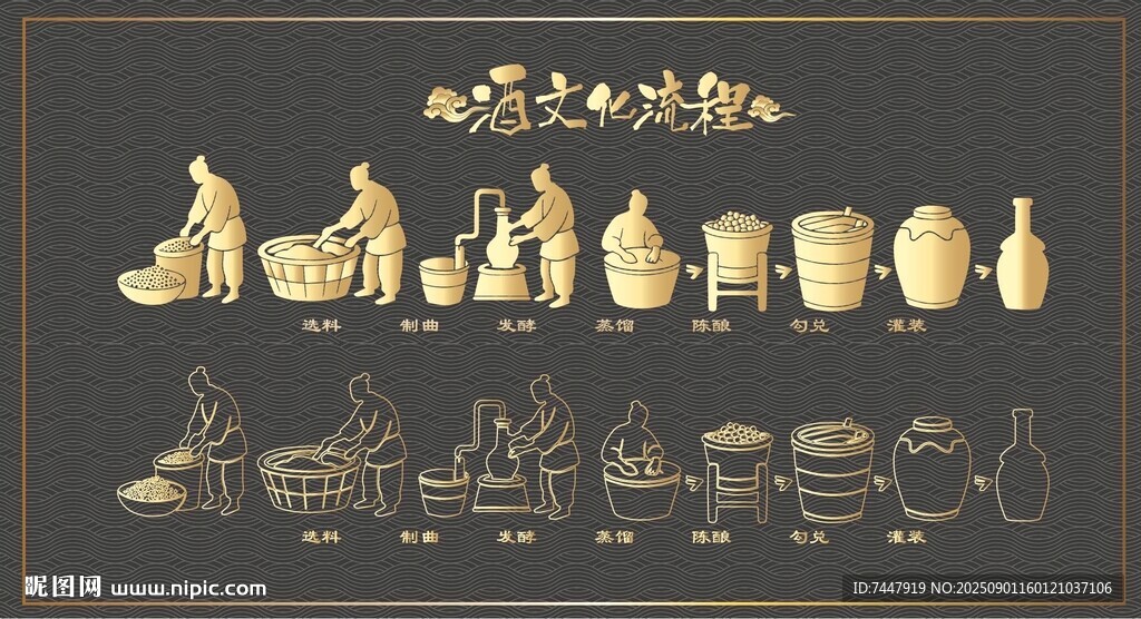 古代酒人物图案展示