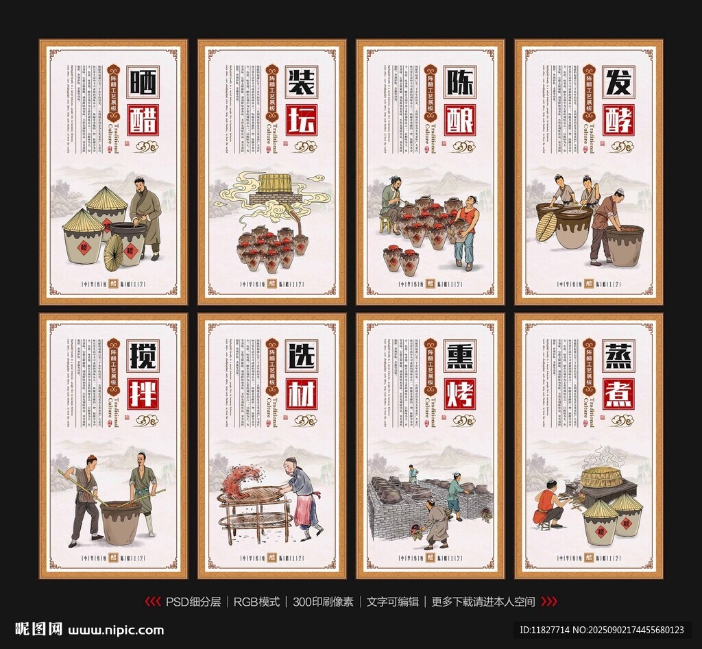 酿醋工艺流程图