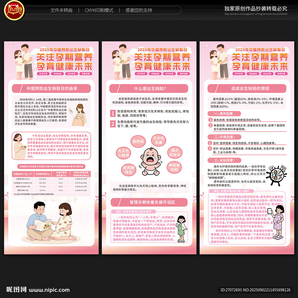 中国预防出生缺陷日展架
