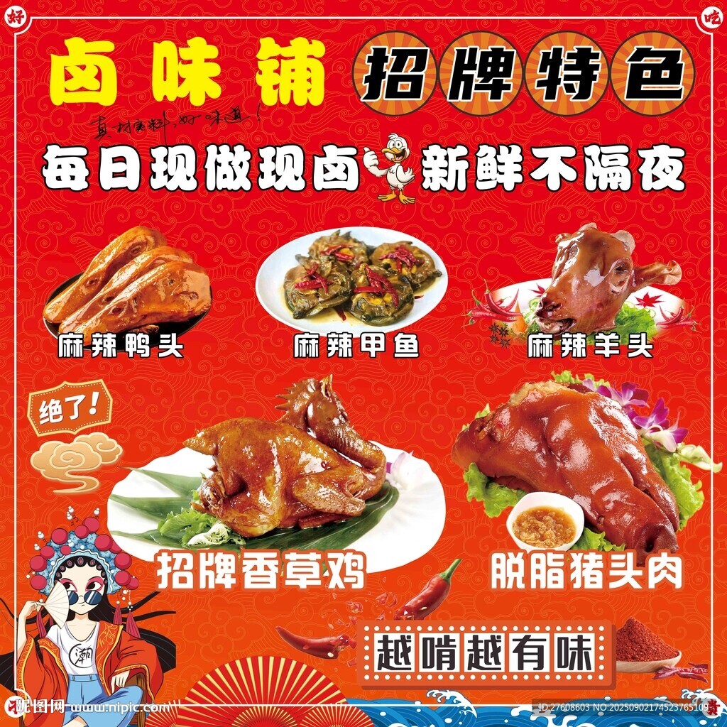 卤味铺招牌特色菜品展示
