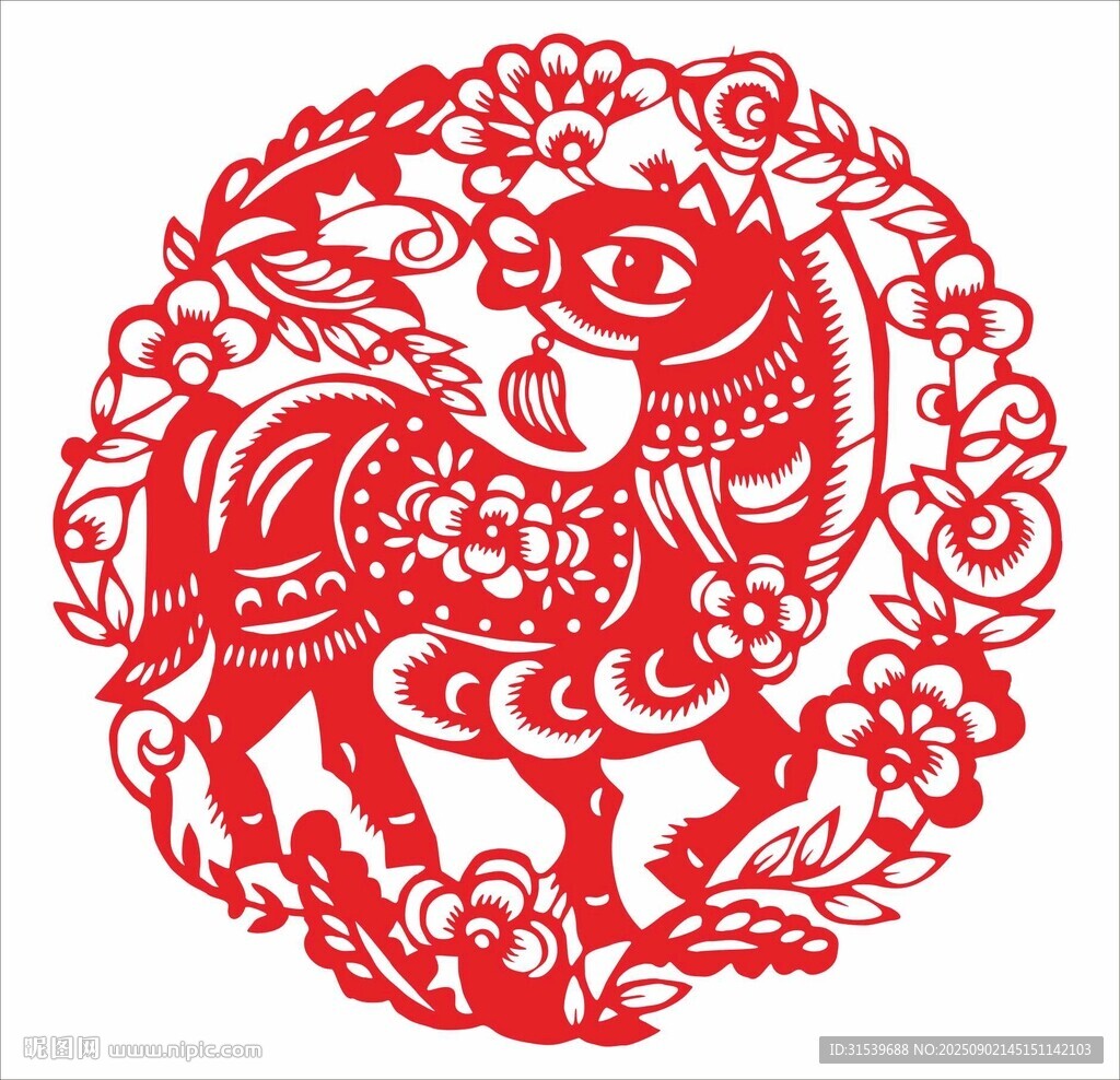 马窗花矢量图CDR